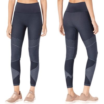 Spanx Blue Indigo Seamless Moto Tummy Control Full Length Leggings Women’s Small