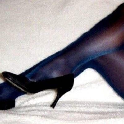 C M Tamara Navy Blue Sheer Pantyhose Hooters Uniform Cross Dresser Drag Queen