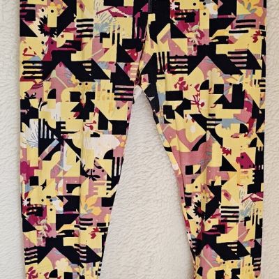 Womens Leggings Pants Size TC2 Plus LuLaRoe Multicolor Sueded