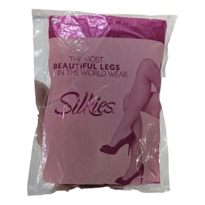 Medium Silkies Pantyhose Mocha Brown Tights Control Top 070203 USA 2 Pack