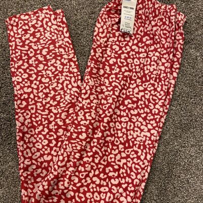 NWT - Agnes And Dora Leggings - S/M - Bright Pink Animal Print