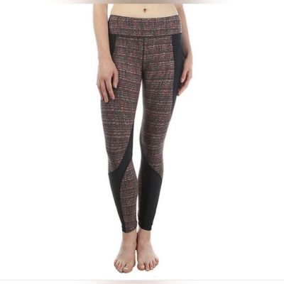 Free People Movement Wild and Free Black Gray Peach Workout Leggings Size Medium