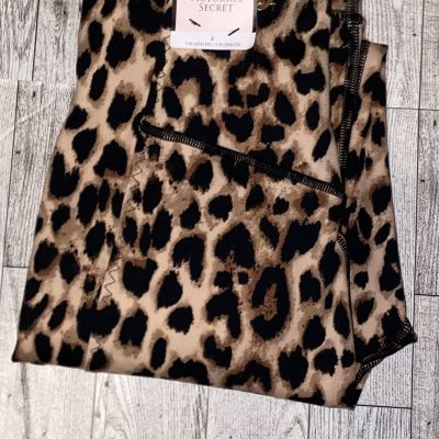 NWT Victoria's Secret Size 2 Leopard Print Mesh Sheer Side Buttery Soft