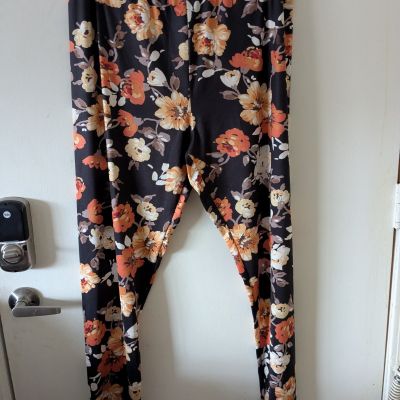 Lily By Firmiana Plus Size 3X Floral Stretch Leggings