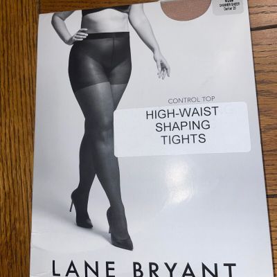 Lane Bryant High-Waisted Shaping Tights Control Top - Nude - Size C/D - New