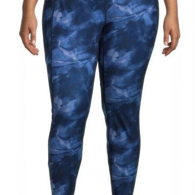 NWT Avia Women's Plus Size Performance Leggings - (Cloud Haze/Blue Comet) 2X