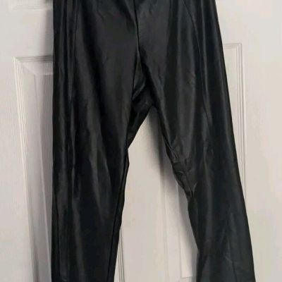 Lysse Black Faux Leather Slimming  Legging Style Plus Size 2X