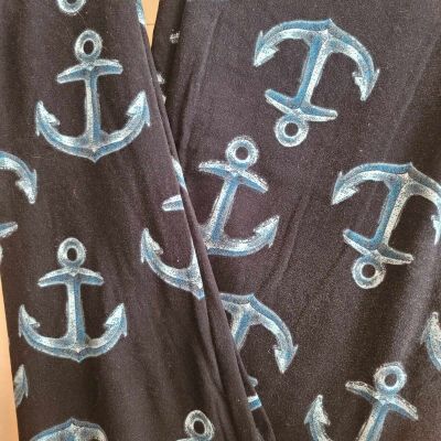 LuLaRoe BRAND NEW TC Tall&Curvy Leggings UNICORN Design Blue Anchors FREE SHIP