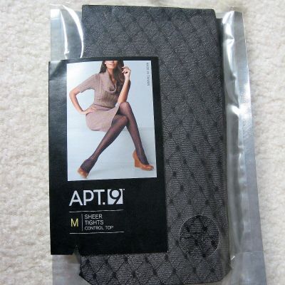 APT. 9 Women's Sheer Tights Control Top - Black Color - Size M