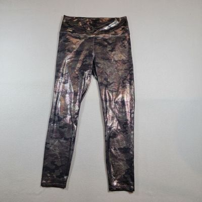 Fabletics Women's Powerhold Shimmer Camo Crop Leggings Sz Medium Activewear