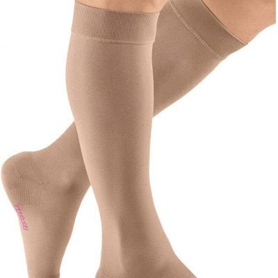 MEDIVEN Assure Petite Extra Wide Calf Open Toe Stockings Pick Size  30-40 Beige