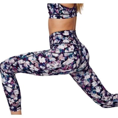 Lululemon In Movement Tight floral workout leggings Everlux size 4 utopia