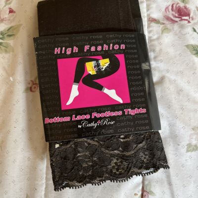 Lace Footless Tights For 100 To 170 Lbs, 5 Ft To 5 Ft 9 In, Cathy Ross