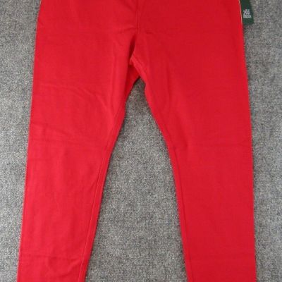 Wild Fable Womens Red Pop Fashion Leggings High Waisted Rise Pants Size M Medium