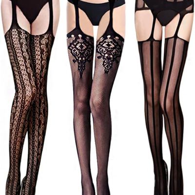 Women Patterned Fishnet Tights Black Fishnets Net Stockings Pantyhose