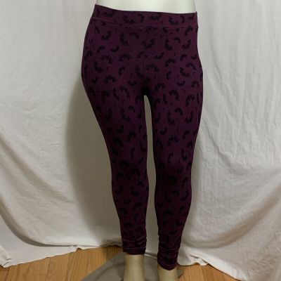 Torrid Legging Full Length Bats Pockets Halloween Purple Black Plus Size 2 18 20