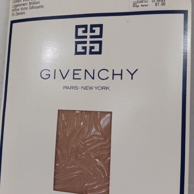 Vintage Givenchy 157 Body Gleamers Size B Pale Gold Sheer Pantyhose NEW