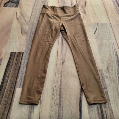 Athleta Leggings Sz M Copper Tan Athletic Yoga Workout Athleisure Ankle Work Out