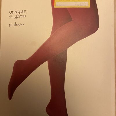 A NEW DAY LOT 2 ELEGANT SEXY WOMEN OPAQUE TIGHTS COLOR-BING CHERRY SIZE M/L