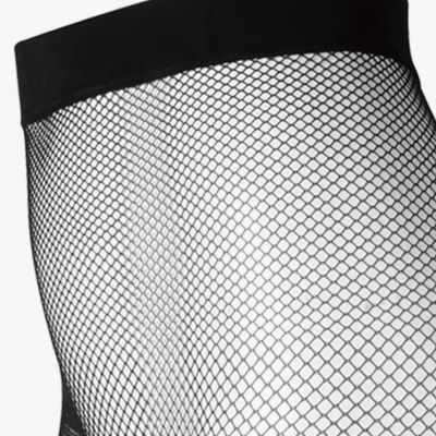 Hanes Curves Fishnet Women's Fashion Tights - Size 3X/4X - BLACK