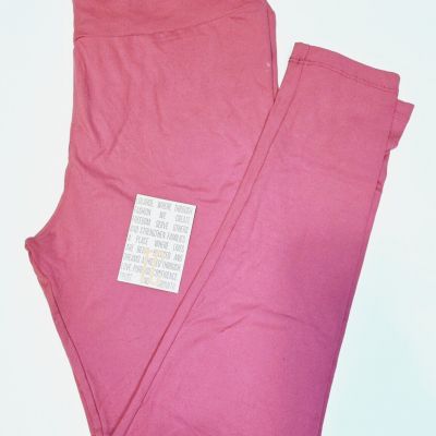 LuLaRoe TC Leggings PINK Solid Color Tall & Curvy (Fits Size 12-18) NWT