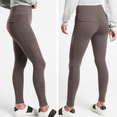 Athleta Delancey Moto tight L athletic workout leggings