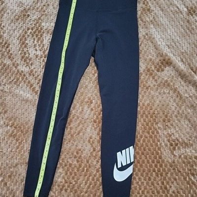 Nike Sportswear Essential Leggings High Waisted Black Women Size M Tight Fit