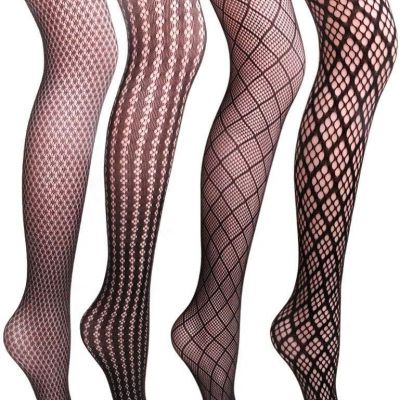 Women Patterned Fishnet Tights Black Fishnets Net Stockings Pantyhose