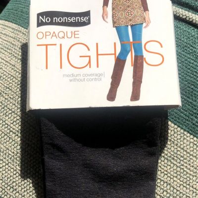 No Nonsense Medium Black OPAQUE TIGHTS new in original packaging