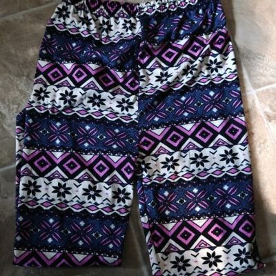 Women's Fair Isle Print Leggings One Size US 4-10 Multi Color