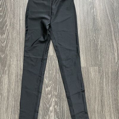 Forever 21 shiny black disco leggings size small