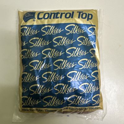 Vintage Silkies Control Top XL Honey Queen Beige 070502 Pantyhose Nylons Sealed