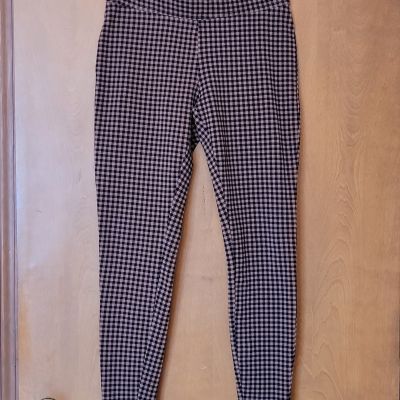 Lands' End Starfish Leggings Plaid Tan Black Size Small 6-8