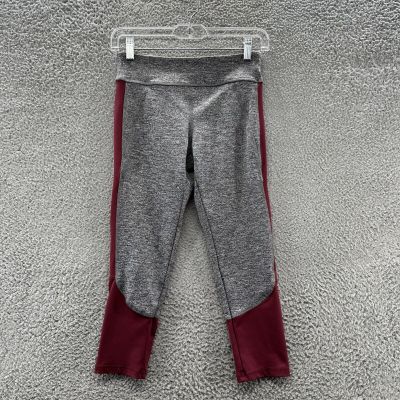 Forever 21 Leggings Women's XS Gray & Maroon Cropped Leggings Ladies XS