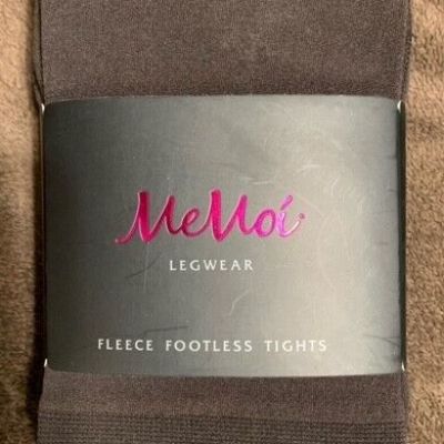 MeMoi Legwear Womans  Sz M/L Fleece Footless Tights Chocolate NEW