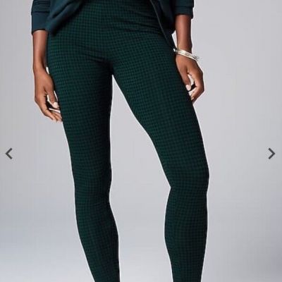 J. Jill Pima Ankle-Length Leggings 2X Emerald Classic Gingham Black NWT