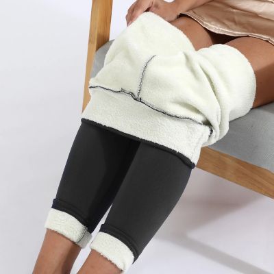 Winter Leggings Warm Thick High Stretch Lamb Cashmere Leggins Skinny Fitness Wom