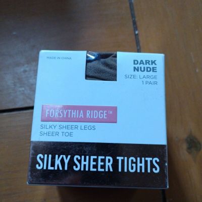 Forsythia Ridge Silky Sheer Tights Dark Nude Size Large