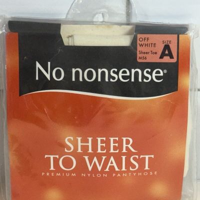 No Nonsense Sheer To Waist Pantyhose Sandalfoot Size A Off White New M56 Nylons