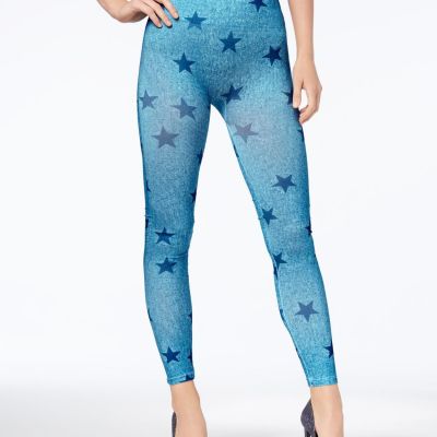 Hue ESF15553 First Look Seamless Fashion Leggings Pants (Small-Medium  Blue)