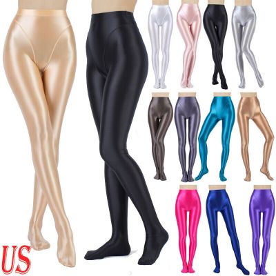 US Women's High Waisted Fake 2Pcs Yoga Pants Tummy Control Sports Tights Workout