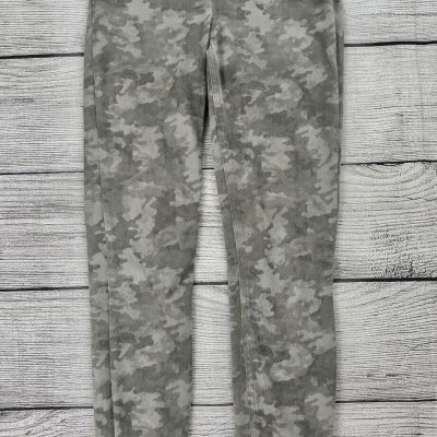 SPANX JEAN-ISH ANKLE Womens Small Gray Camo Pull On Stretch Shaping Leggings EXC