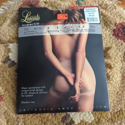 New Levante Control 15 Denier Super lift Pantyhose Natural Medium Made Italy