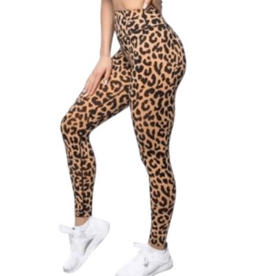 Balance Athletica Orange Leopard Print Leggings Size M