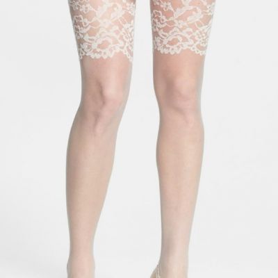 Oroblu Collant Marian Lace Pattern Safari Tights Women's Size Medium L24908