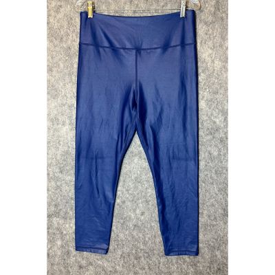 Zyia Active Blue Metallic Leggings 7/8 Ankle Size 14-16