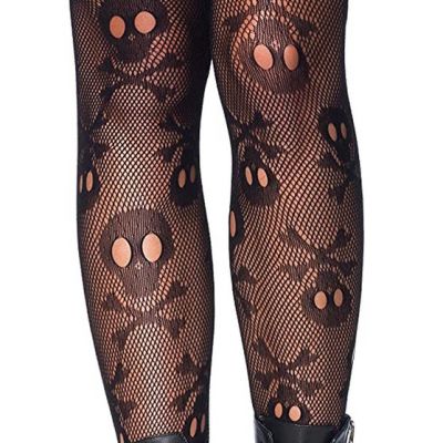 Leg Avenue Women'S Skull Fishnet Tights