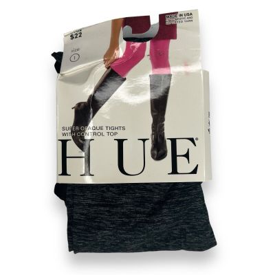 Hue Womens Super Opaque Tights 1 Pair | Size 1 Graphite Heather Gray NEW~ U6620