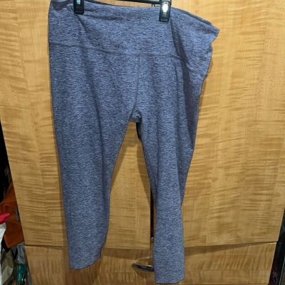 Beyond Yoga So Slashed Midi Legging Size 3X Heathered Purple