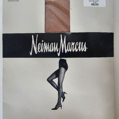 Neiman Marcus Silken Lycra Sheer Pantyhose Control Top Sandalfoot Soft Touch SzB